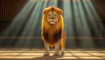 Majestic Lion in Sunbeams