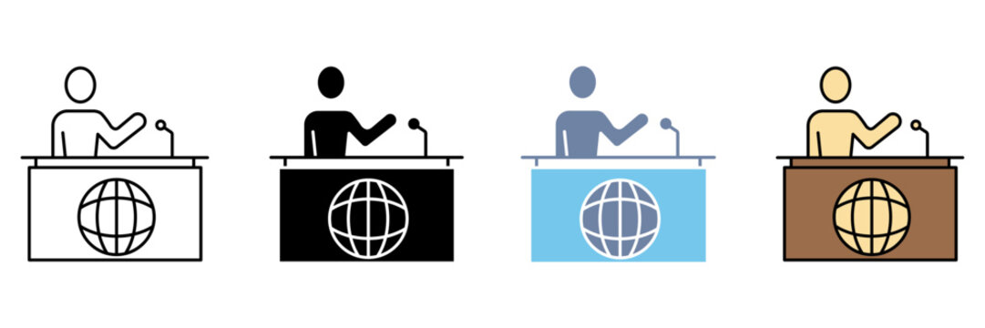 journalist concept line icon. Simple element illustration.