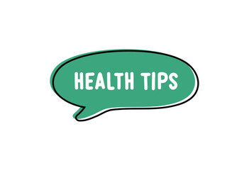 Health Tips. Badge, icon, logo vector design illustration on white background