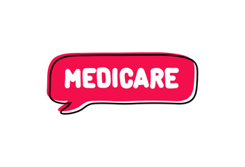 Medicare. Badge, icon, logo vector design illustration on white background