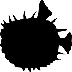 Fish Silhouette Black Color Illustration