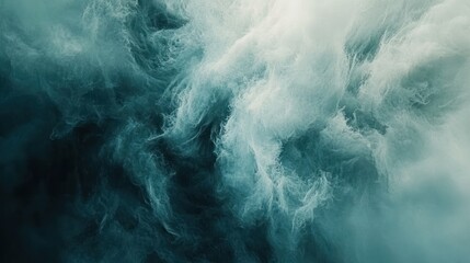 Ethereal swirling clouds create a moody and abstract dreamy atmosphere.