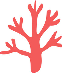 Coral Silhouette Colorful under the sea illustration