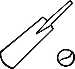 PHow to draw cricket bat and ball 