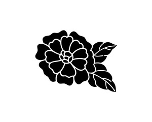 creative details Marigold Festival Flower Icon vector illustration