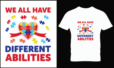 Autism t-shirt design vector