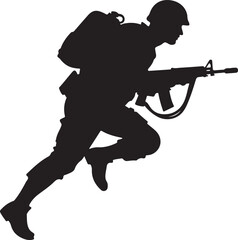  American Military Silhouettes Vector Bundle,