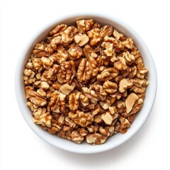 Bowl Full Of Nutritious Walnuts Healthy Snacking Food Source Antioxidants High in Protein and Nutrients