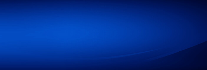 Obraz premium Dark minimalist blue background with smooth curves shapes for modern design projects