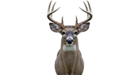 Isolated White-tailed Deer Head