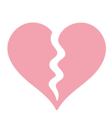 pink broken heart