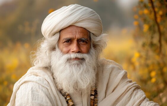 Portrait of spiritual guru, Wisdom,  India tradition