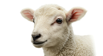 Fototapeta premium Isolated Close-up of Lamb's Face