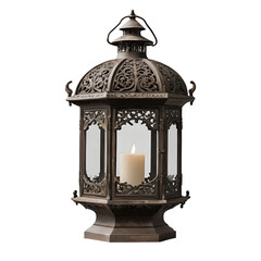 Decorative Metal Lantern Vintage Style Candle Holder