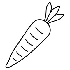 Carrot Line Art Vector