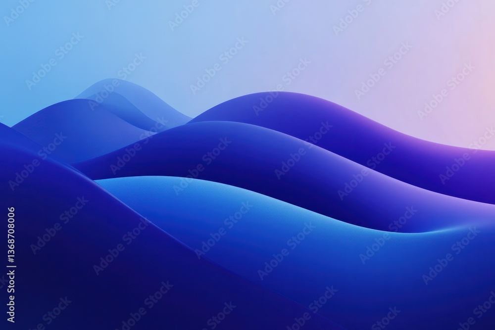 Poster an abstract, tech-inspired blue gradient with a deep blue base transitioning to lighter blues, symbo