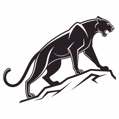 Jaguar silhouette icon vector