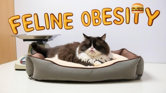 Feline obesity awareness pet health video indoor close-up nutrition discussion