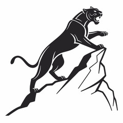 Jaguar silhouette icon vector