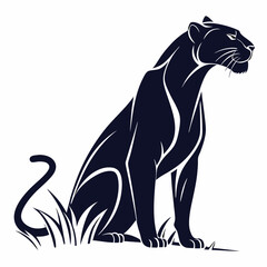 Jaguar silhouette icon vector