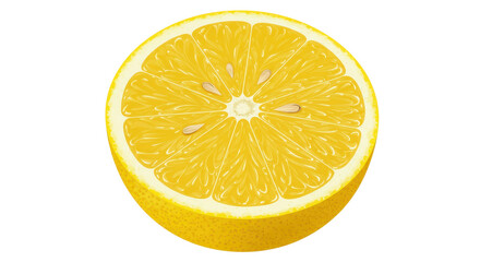 Isolated Lemon Slice