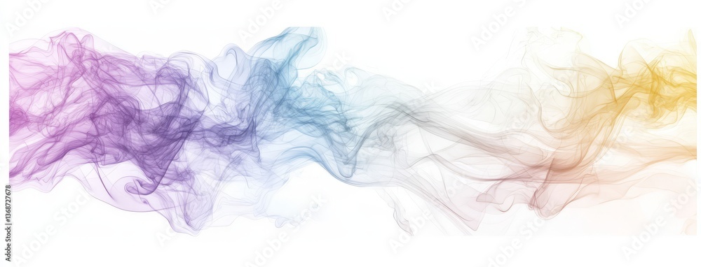 Poster a visually striking composition of vibrant smoke patterns.