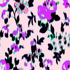 Creative doodle art pattern with different shapes and textures. abstract seamless fabric and digital print pattern. geometric print pattern for textile design and fabrics.