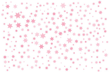 Pink stars background on white background