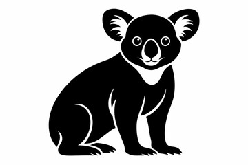 koala black silhouette vector