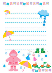 天気■雨の日が楽しくなる便箋