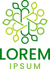 Abstract Nature People Logo Template