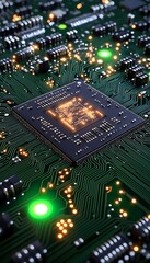 Obraz premium Circuit Board CPU Closeup (26)
