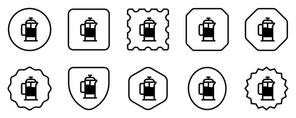 Editable french press vector icon. Cafe, coffee shop, restaurant, drink, beverages. Part of a big icon set family. Perfect for web and app interfaces, presentations, infographics, etc