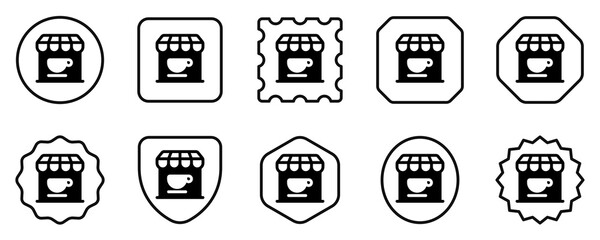 Editable coffee shop building vector icon. Cafe, coffee shop, restaurant, drink, beverages. Part of a big icon set family. Perfect for web and app interfaces, presentations, infographics, etc