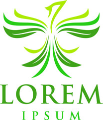 Abstract Nature Bird Logo Template