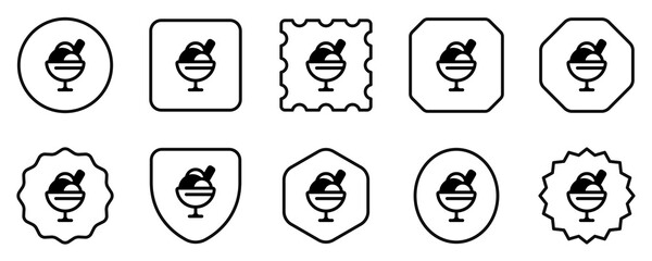 Editable sundae ice cream vector icon. Food, restaurant. Part of a big icon set family. Perfect for web and app interfaces, presentations, infographics, etc