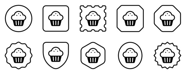 Editable cupcake, muffin vector icon. Food, restaurant. Part of a big icon set family. Perfect for web and app interfaces, presentations, infographics, etc