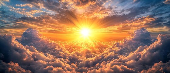 Fototapeta premium Heavenly Sunset Cloudscape.