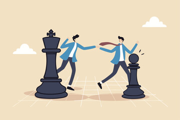 Succession planning, baton pass or relay responsibility, authority to employee, work delegation, support, appointment or mentorship concept, businessman boss on king chess baton pass to his successor.