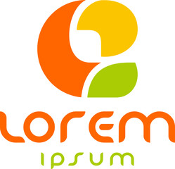 Abstract Simple Colorful Letter E Logo Template