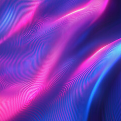 Abstract background of modern tech gradient waves in blue and pink hues, technology, modern, abstract, background, waves. Dynamic abstract light trails in neon pink and blue hues