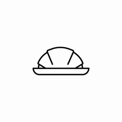 croissant dish icon sign vector