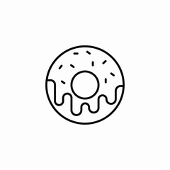 Fototapeta premium donut snack icon sign vector