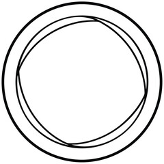 Circle Line Art Vector