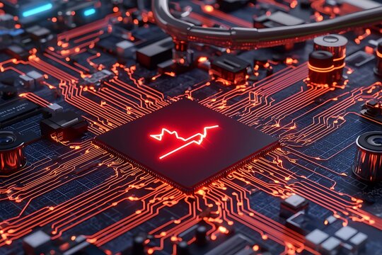 Circuit Board Crash Graphic