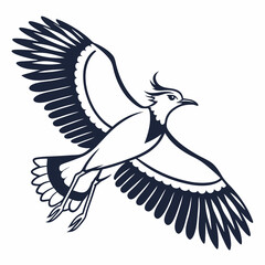 Lapwing silhouette icon vector