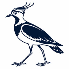 Lapwing silhouette icon vector