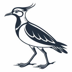 Lapwing silhouette icon vector