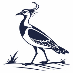Lapwing silhouette icon vector