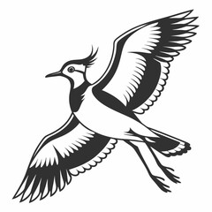 Lapwing silhouette icon vector